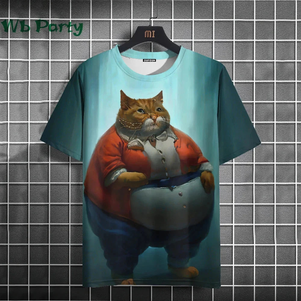 Cat Print shirts - Y2K Graphic T-Shirt by FitiqueFit