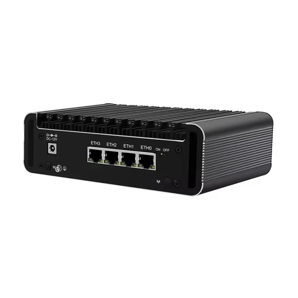 Topton 4x2.5G LAN Fanless Firewall Mini PC Intel Celeron J6413 J6412 NAS Computer Server 2xM.2 NVMe 2xSATA 1xTF Type-C 5xUSB by FLIPSTYLEZLLC