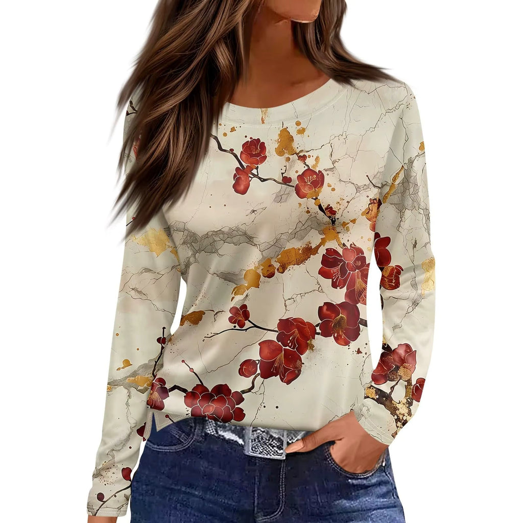 Vintage Floral Mesh Blouse – 9 Styles, S–XXXL by FitiqueFit