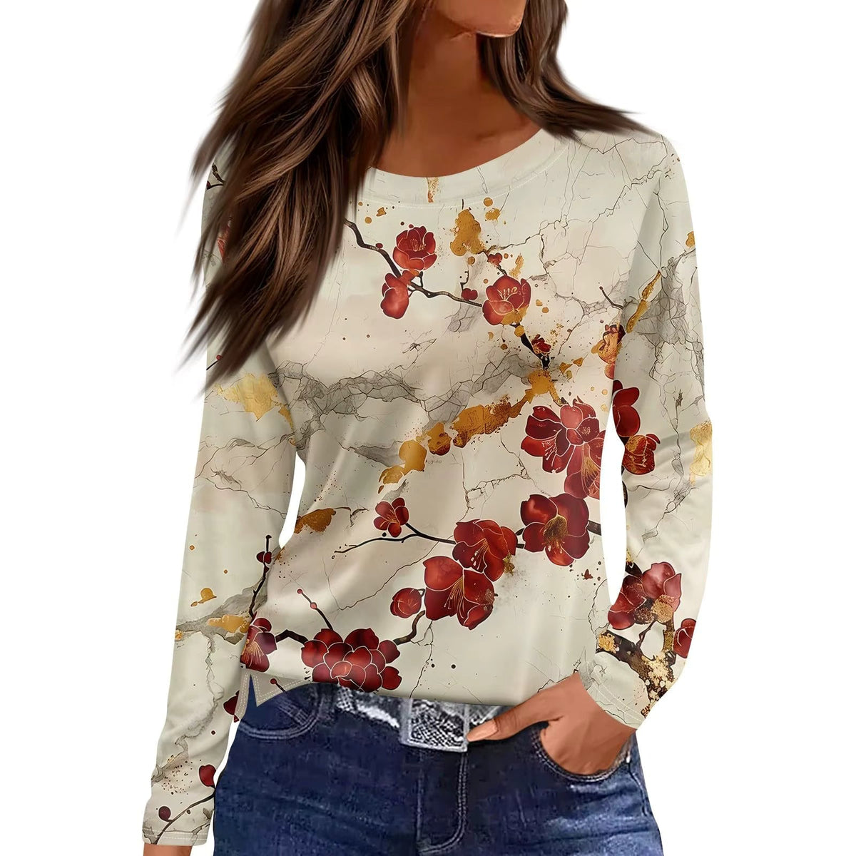 Vintage Floral Mesh Blouse – 9 Styles, S–XXXL by FitiqueFit