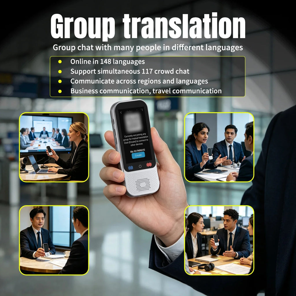 Language Translator Device Support 138 Languages Translation Device AI Translator with ChatGPT Offline Photo Voice Translator by FLIPSTYLEZLLC