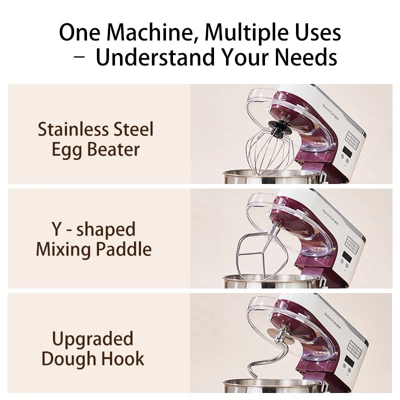 SUNATUR 1063 Stand Mixer 1300W 5.5L Automatic Dough Mixer for Home & Commercial Use Philippines by FLIPSTYLEZLLC
