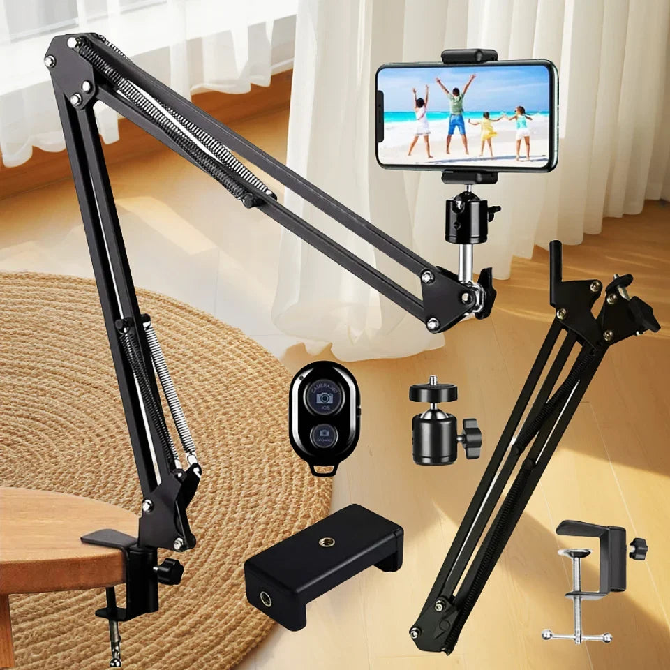 2025 NEW Flexible Arm Tripod For Phone Stand Table Folded Anchor 360° Rotation Online Desktop Laptop Video Live Shot Photography by Noventix