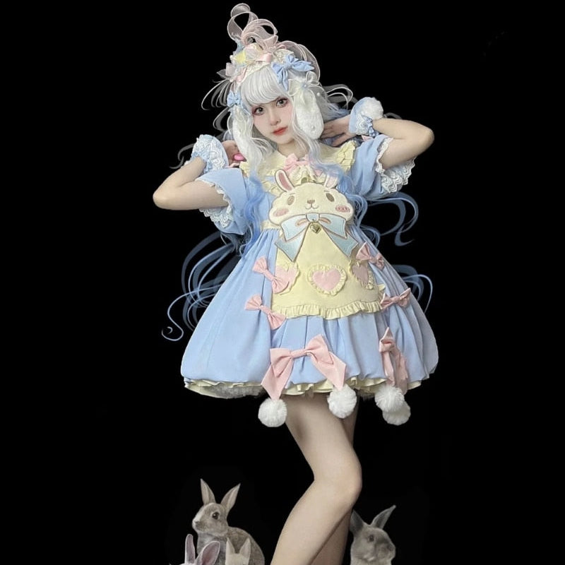 Sweet Lolita Bunny Party Dress by Kore Kawaii