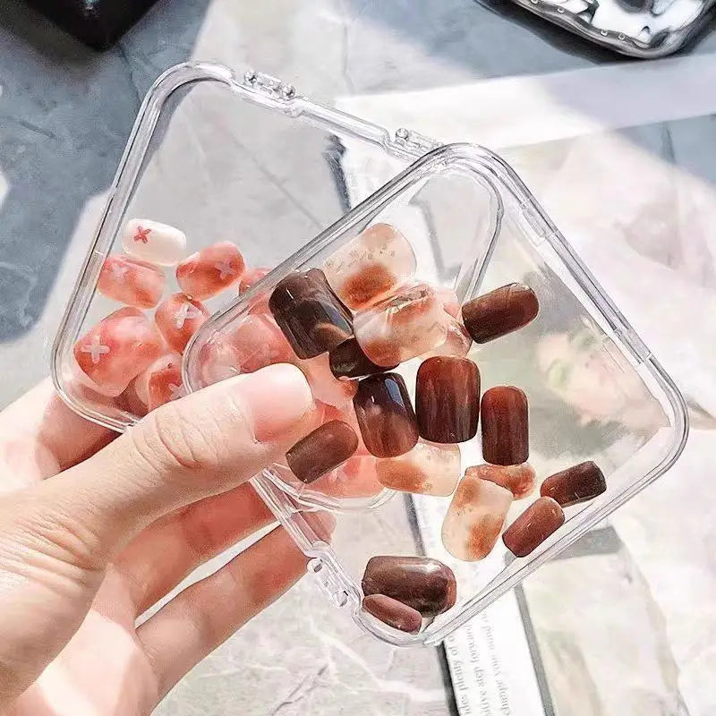 Hot！10/20PCS Press-On Nail Storage Acrylic Boxes Transparent Clear Nail Boxes Jewelry Storage Tool Accessories by FLIPSTYLEZLLC
