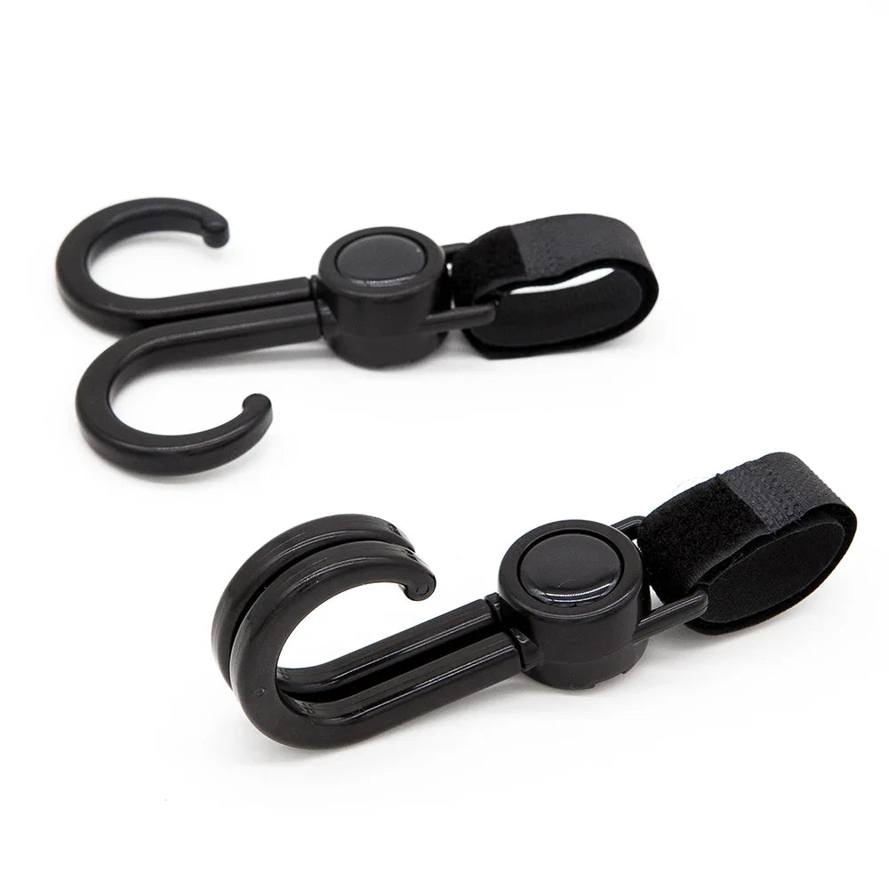 2Pcs Hooks For Baby Stroller Multi Purpose Baby Stroller Accessories Rotate 360 Degree Hook Pram Organizer Bag Hanger New by FLIPSTYLEZLLC