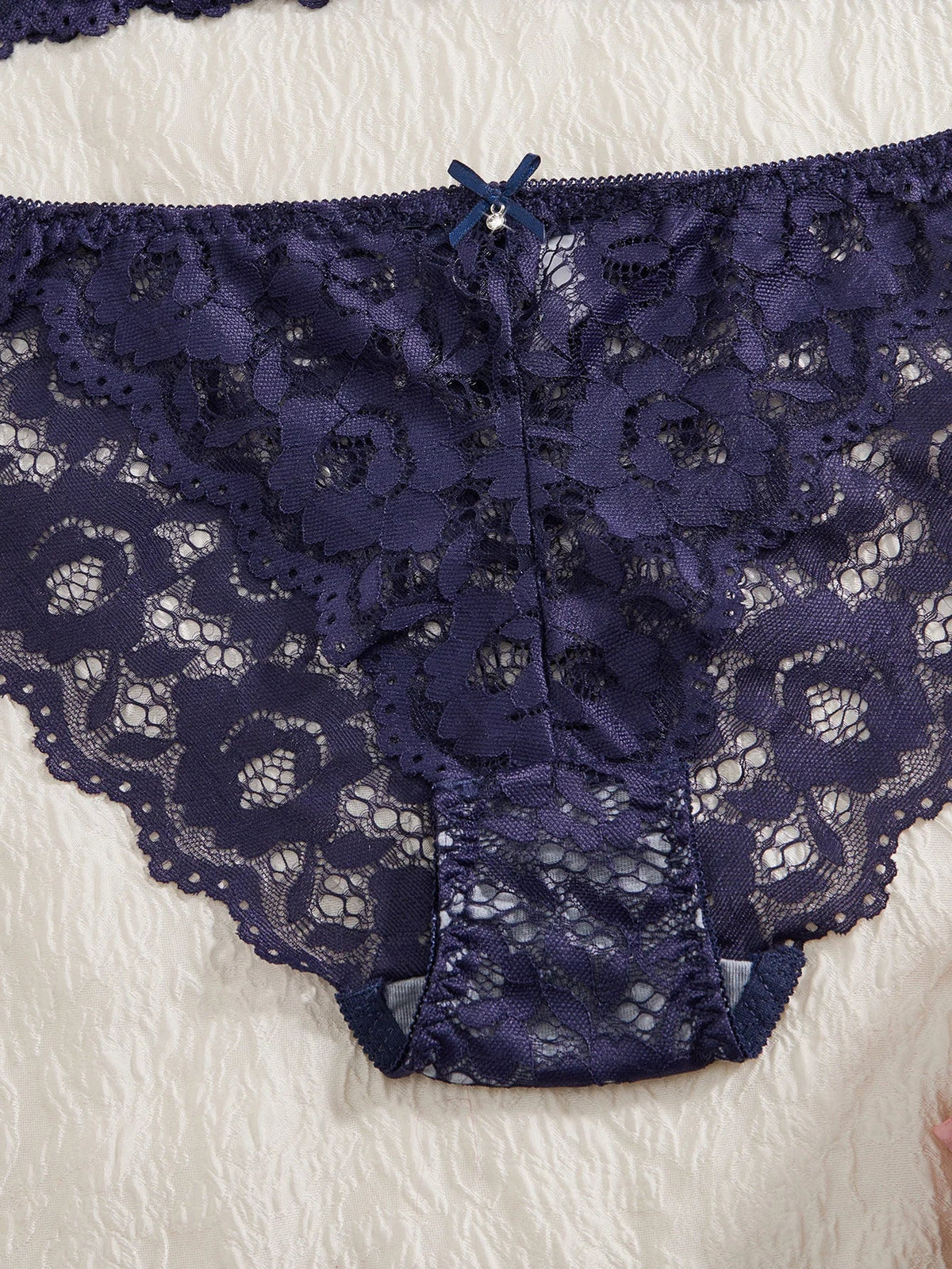 Single of Women's Underwear Set Sexy Lace Patchwork with Push Up Bra Romantic Sheer Women's Panties by Ladyez