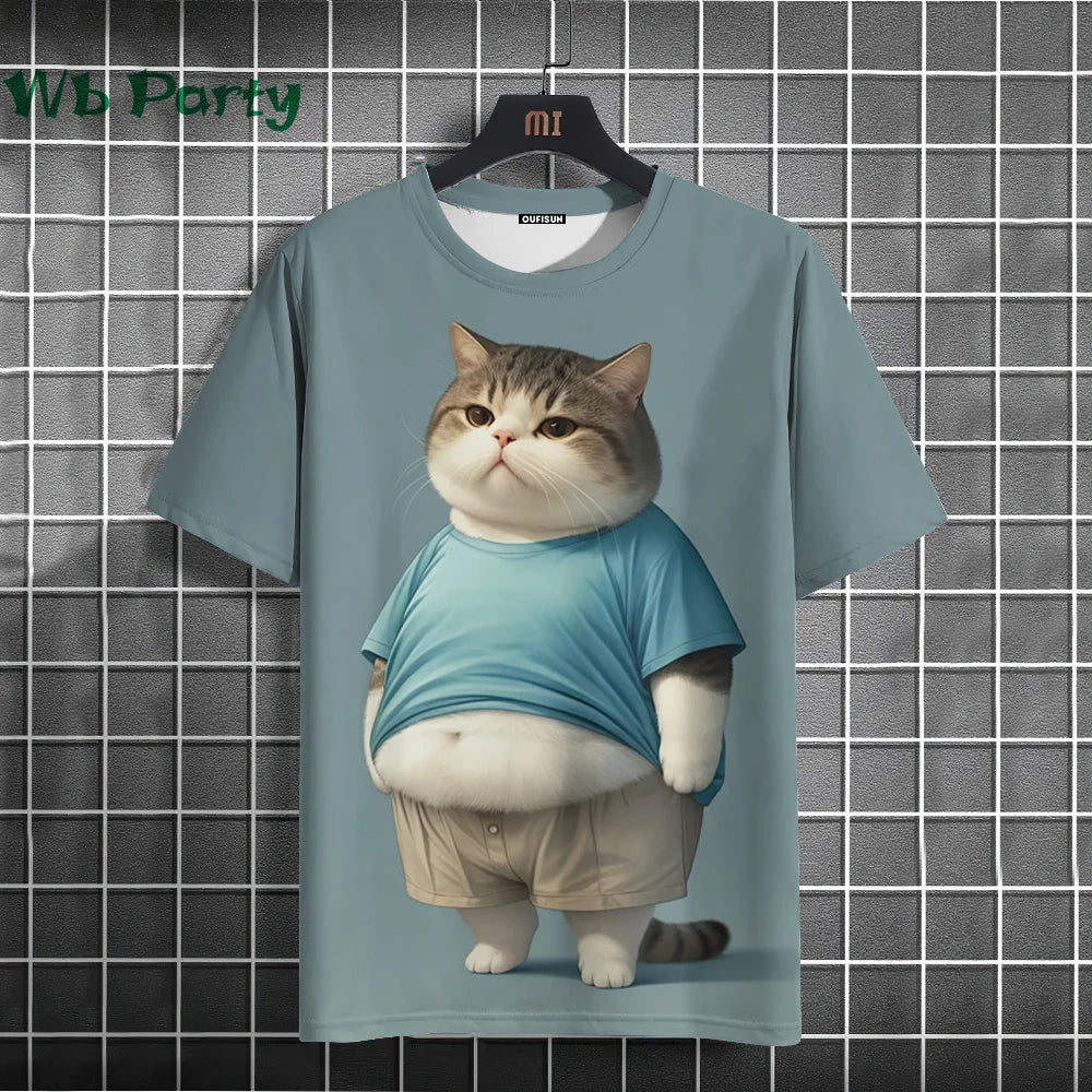 Cat Print shirts - Y2K Graphic T-Shirt by FitiqueFit