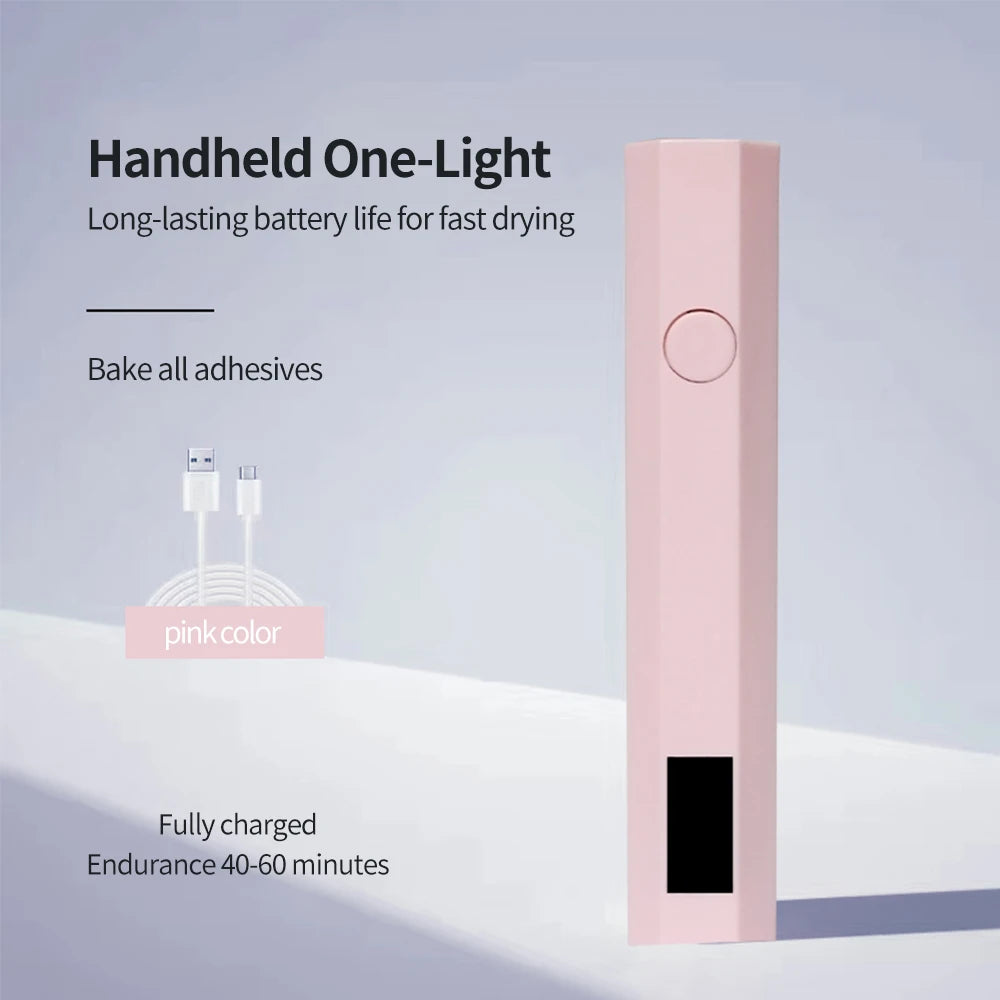 YIKOOLIN Convenient Handheld Nail Dryer Lamp UV/LED Nail Curing All Gel Polish Nail Art Tool Nail Art Convenient Nail Lamp by Aliexpress