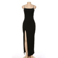 Y2K Summer Hot selling Women's Wear Slim Fit Off Back Sexy Split Dress with One Line Collar by Urban Fashion Icon