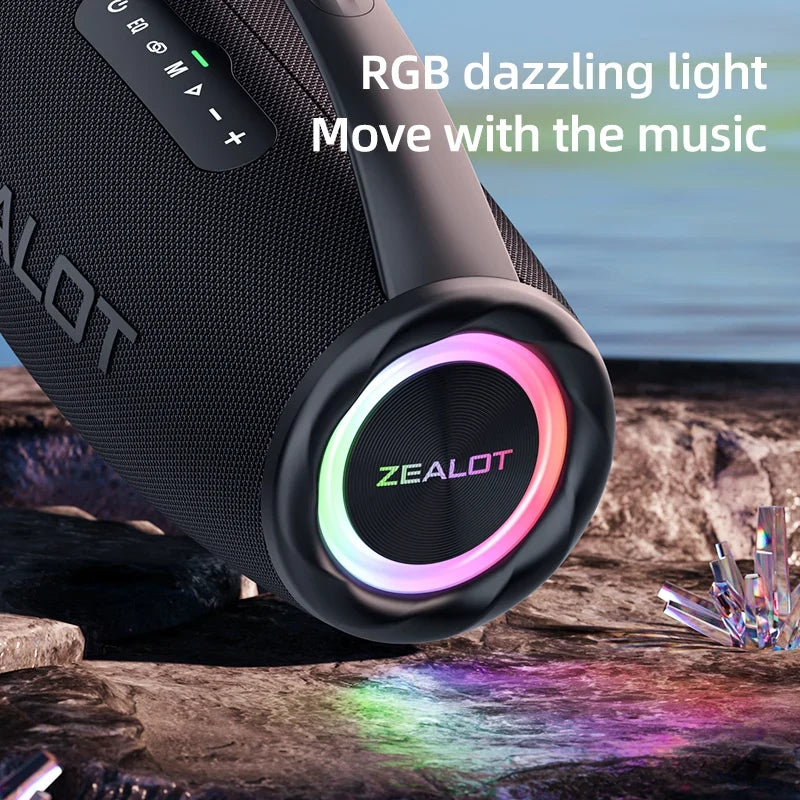 US-S97 80W High Power Portable Bluetooth Speaker RGB colorful Light Waterproof Wireless Subwoofer 360 Stereo Surround TWS FM by FLIPSTYLEZLLC