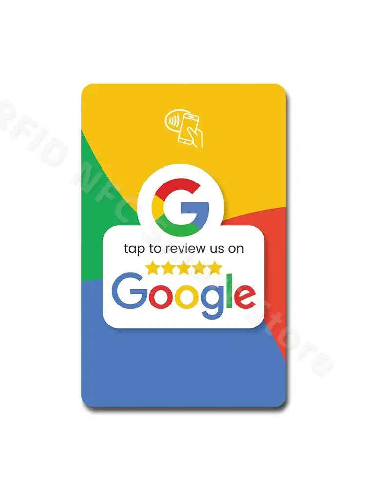 NFC Station table Tag 13.56Mhz programmable Compatible Google Review Card NFC Reviews display bending Card Acrylic Table Sticker by FLIPSTYLEZLLC