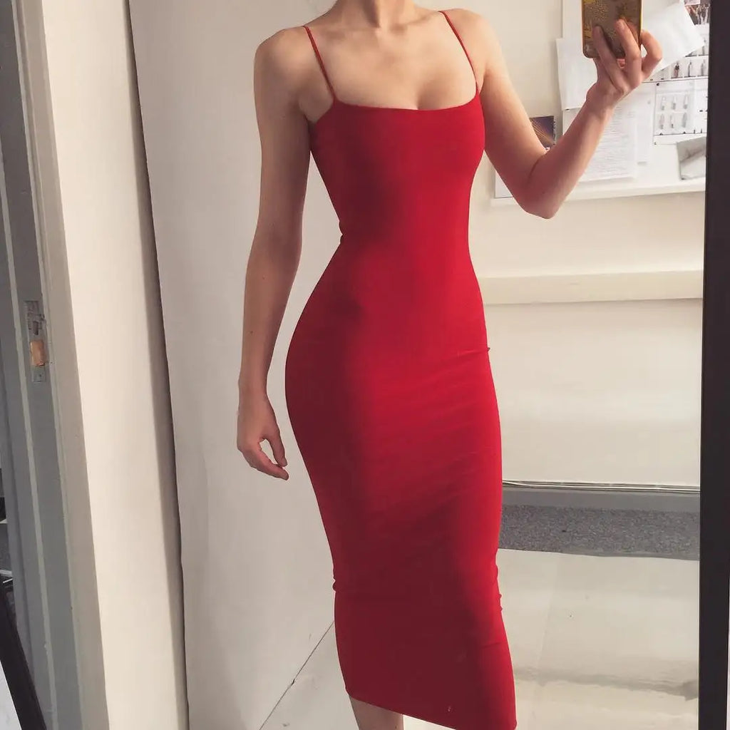 Summer Women's Dress Long Sling Dresses Club Sexy Suspender Dress by nowadaysfashion