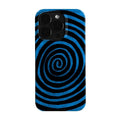 Black Blue Rotating Thread Art Niche Creative Cute Phone Case For iPhone 17 16 15 14 13 12 11 Pro XS Max XR 7 8 Plus MINI Cover by FLIPSTYLEZLLC