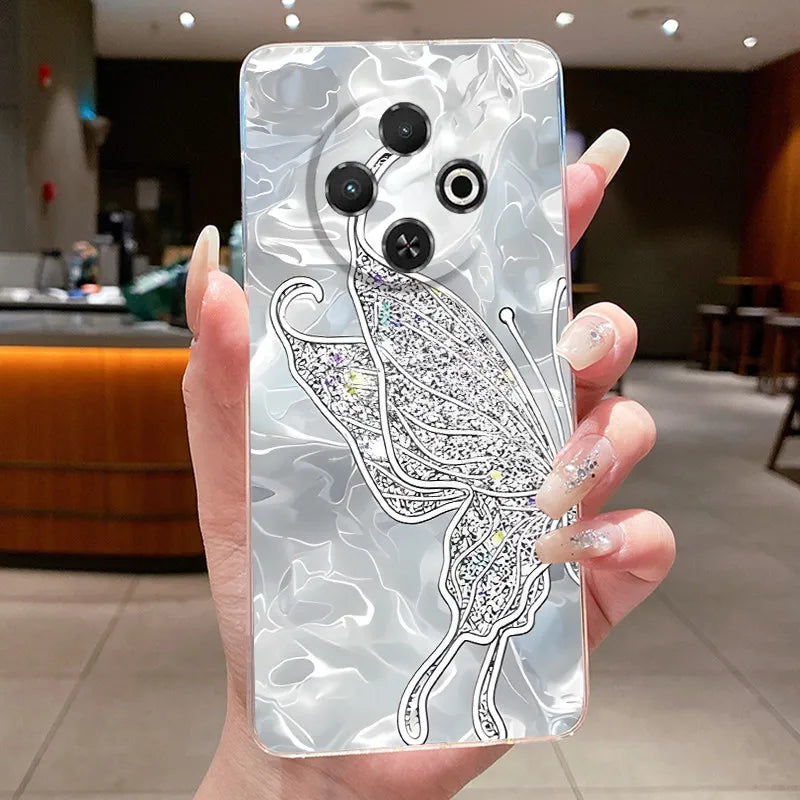 For Tecno Spark 30C Case kl5 kl5n Aesthetic Butterfly Flower Clear Soft Silicone Back Cover Techno Spark 30C Phone Case k15 k15n by FLIPSTYLEZLLC