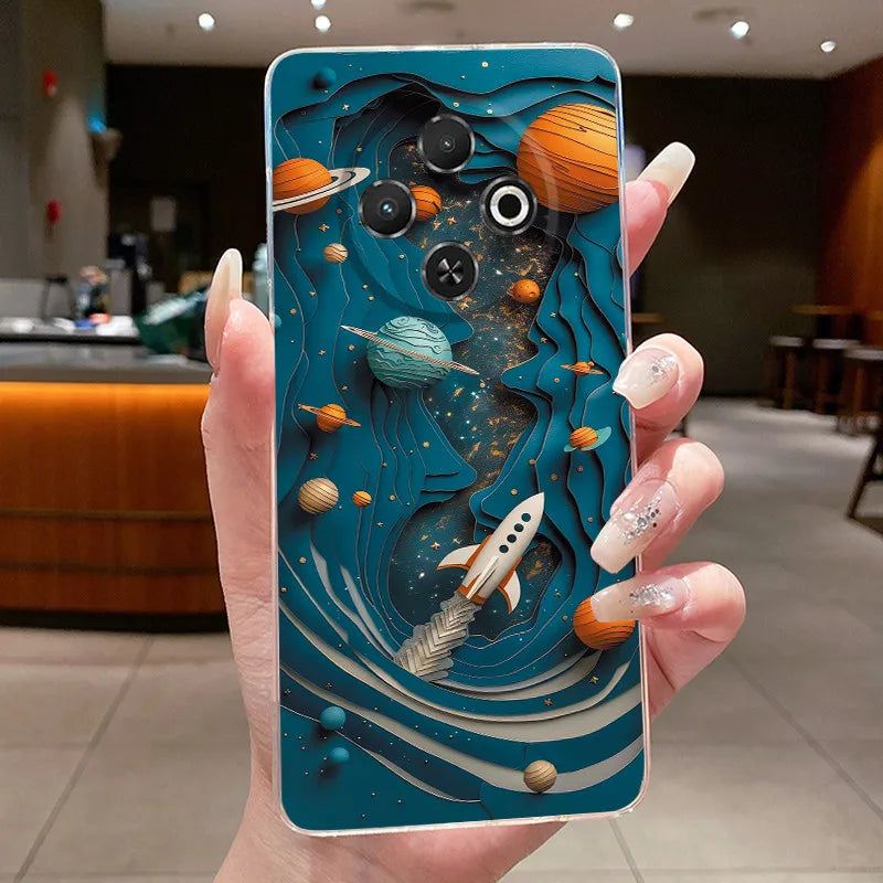 For Tecno Spark 30C Case kl5 kl5n Aesthetic Butterfly Flower Clear Soft Silicone Back Cover Techno Spark 30C Phone Case k15 k15n by FLIPSTYLEZLLC