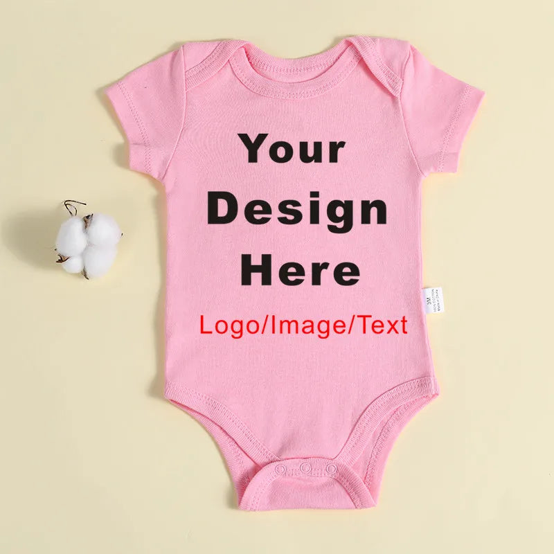 DIY YOUR Deisng Newborn Customization Bodysuit Long Sleeve & Short Sleeve Jumpsuit Simple CUSTOM TEXT Baby Romper by FLIPSTYLEZLLC