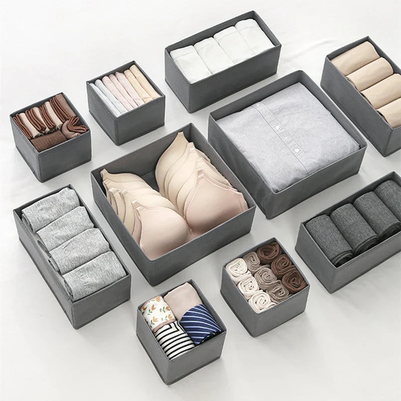 Foldable Drawer Organizers Underwear Storage Box Home Bra Socks Leggings Belts Ties Storage Organizers Box Closet Organization by FLIPSTYLEZLLC