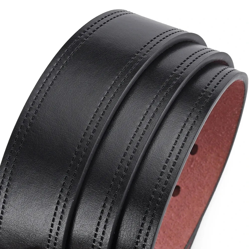 Genuine Leather For Men's High Quality Buckle Jeans Cowskin Casual by AliExpress