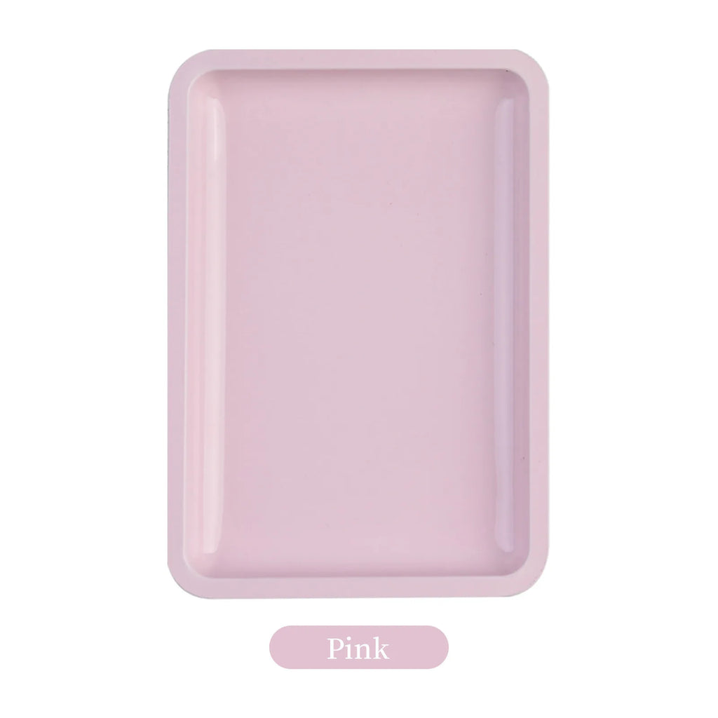 1PC Square Stainless Steel Cosmetic Storage Tray Nail Art Manicure Plate Tweezers Clippers Pens Container False Nails Dish Tools by AliExpress