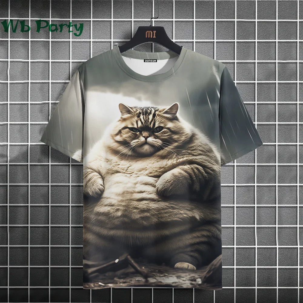 Cat Print shirts - Y2K Graphic T-Shirt by FitiqueFit