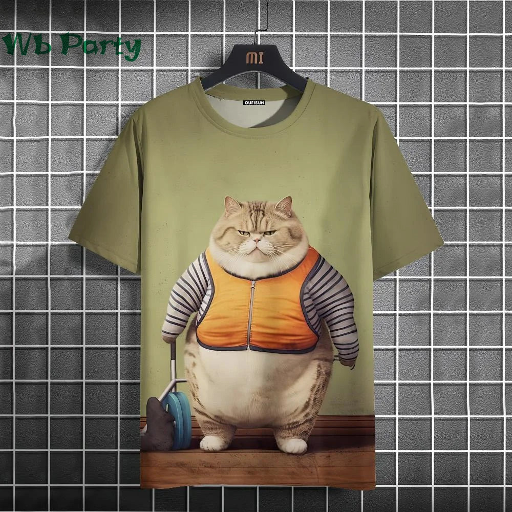 Cat Print shirts - Y2K Graphic T-Shirt by FitiqueFit