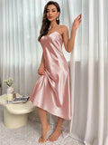 Women's Nightdress Spaghetti Strap V Neck Elegant Luxury Comfortable Breathable Loungewear Relaxing Daily Leisure Classic Style by Ladyez