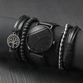 5PCSt Men Business Watches Fashion Leather Band Male's Quartz Watch by AliExpress