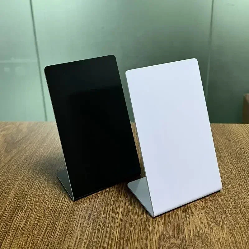 NFC White Black Blank Pattern 13.56MHz NFC215 chip 504Bytes Patternless Social media RFID NFC Google Review stand display by FLIPSTYLEZLLC