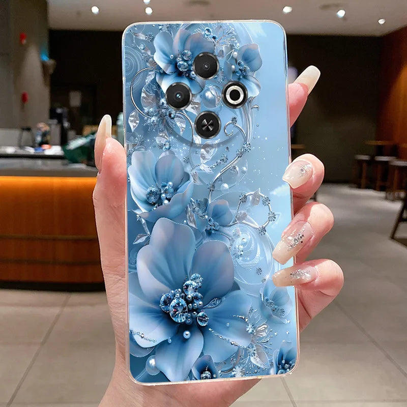 For Tecno Spark 30C Case kl5 kl5n Aesthetic Butterfly Flower Clear Soft Silicone Back Cover Techno Spark 30C Phone Case k15 k15n by FLIPSTYLEZLLC