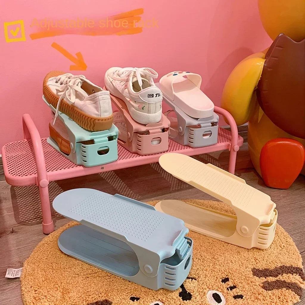 1pcs Adjustable Shoe Rack Organizer Shoe Slot Space Saver Double-layer Shoe Rack Organization Shoes Storage Rack Shoe box by FLIPSTYLEZLLC
