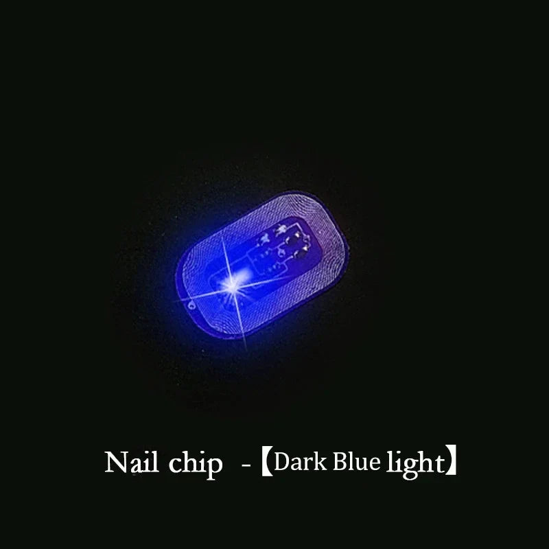 5pcs NFC Flash Nail Sticker LED Bare Chip Intelligent Luminous Nail Lamp Glow in the Dark Nail Stickers Enhancement Manicure by FLIPSTYLEZLLC