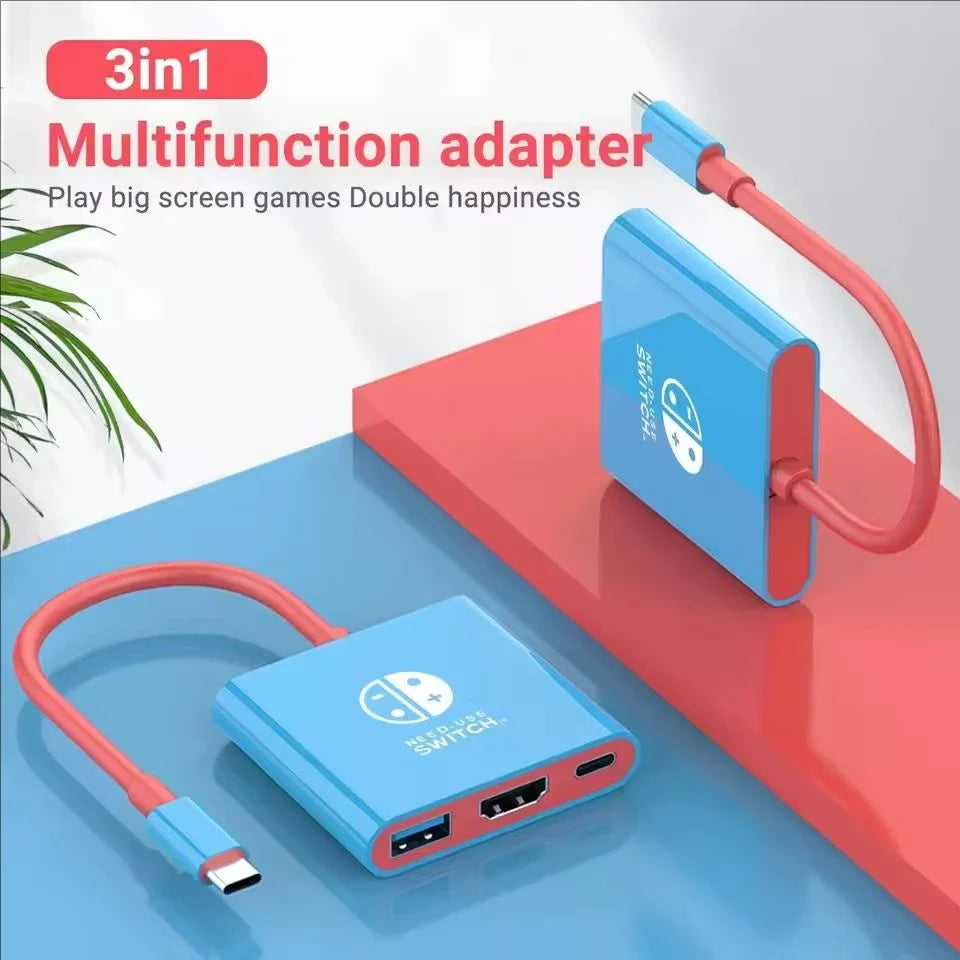 Switch1 Dock 4K HDMI USB 3.0 Hub Adapter USB C Splitter TV Portable Docking Station for Nintendo Laptops PC iPad MacBook Air Pro by FLIPSTYLEZLLC