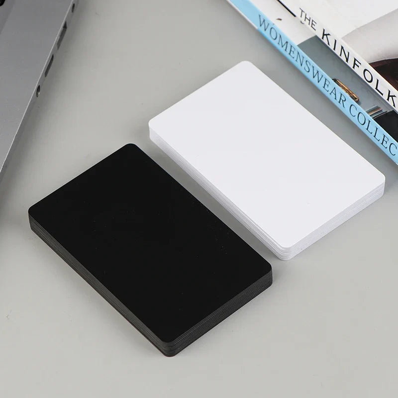 NFC215 Black White Cards Rewritable NFC NT-AG215 PVC Cards Blank Easy Convenient Programmable NFC Business Card by FLIPSTYLEZLLC
