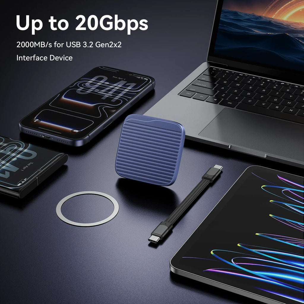 KOOTION X7MAX Magnetic Portable External SSD 2000MB/s HDR USB 3.2 GEN2 Record and Store for iPhone 15 16 17 Portable Solid State by FLIPSTYLEZLLC