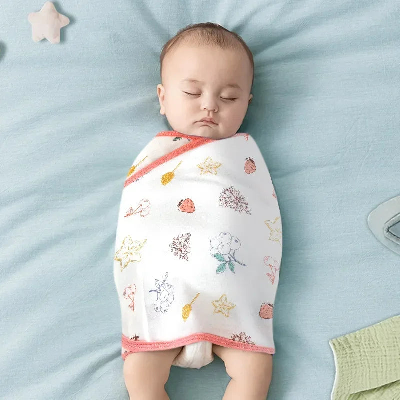 Cotton Baby Swaddle Anti-shock Sleeping Blanket Summer Thin Swaddling Wrap for Newborn Baby Sleeping Bag Bedding Items by FLIPSTYLEZLLC