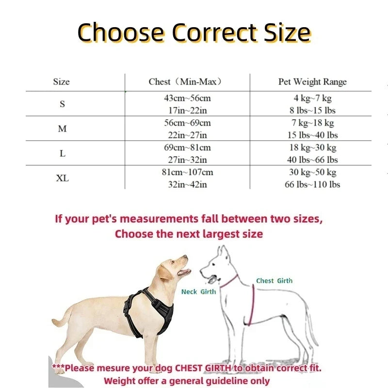 No Pull Dog Harness Large Dog Harnesses Heavy Duty Reflective Easy Control Handle for Large Dog Walking Medium Dogs Pet Supplies by FLIPSTYLEZLLC