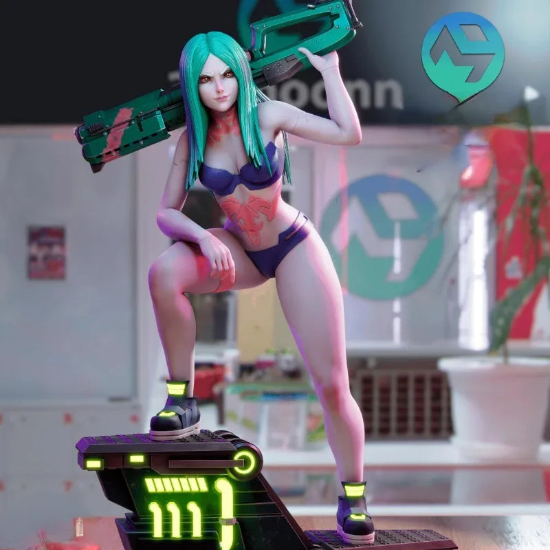 1/24 Scale Cyberpunk Science Fiction Female Warrior Resin Figure Model by FLIPSTYLEZLLC