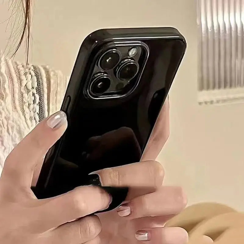 Black Blue Rotating Thread Art Niche Creative Cute Phone Case For iPhone 17 16 15 14 13 12 11 Pro XS Max XR 7 8 Plus MINI Cover by FLIPSTYLEZLLC