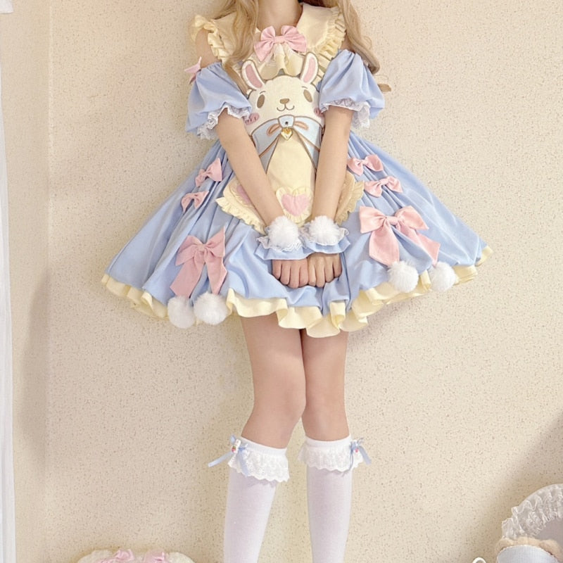 Sweet Lolita Bunny Party Dress by Kore Kawaii