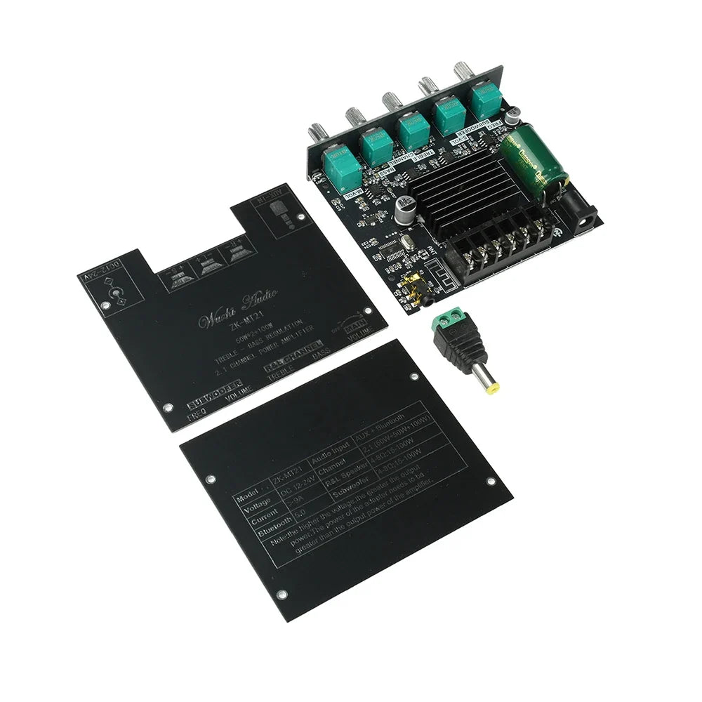 2.1 Channel BL Digital Power Amplifier Module with Subwoofer Output High Low Bass Adjustment 100W+50W+50W High Fidelity Bluetooth 5.0 Audio Board by FLIPSTYLEZLLC