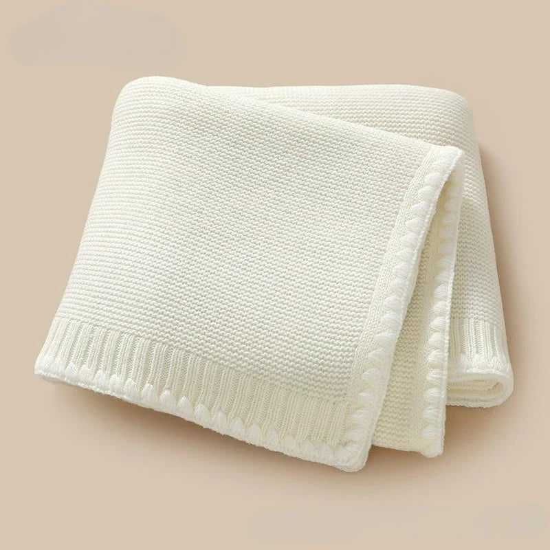 Personalized Name Breathable Baby Blanket Boys Girls Swaddle Wraps Newborn Nap Blankets Knitted Acrylic Infant Security Blankets by FLIPSTYLEZLLC