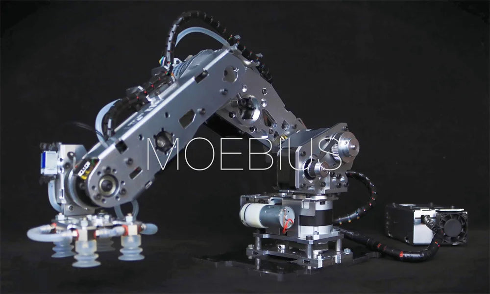 Big Load Arduino 4 DOF Suction Pump Robot Arm Manipulator with Stepper Motor Industrial Robotics Model Multi Axis Claw by FLIPSTYLEZLLC