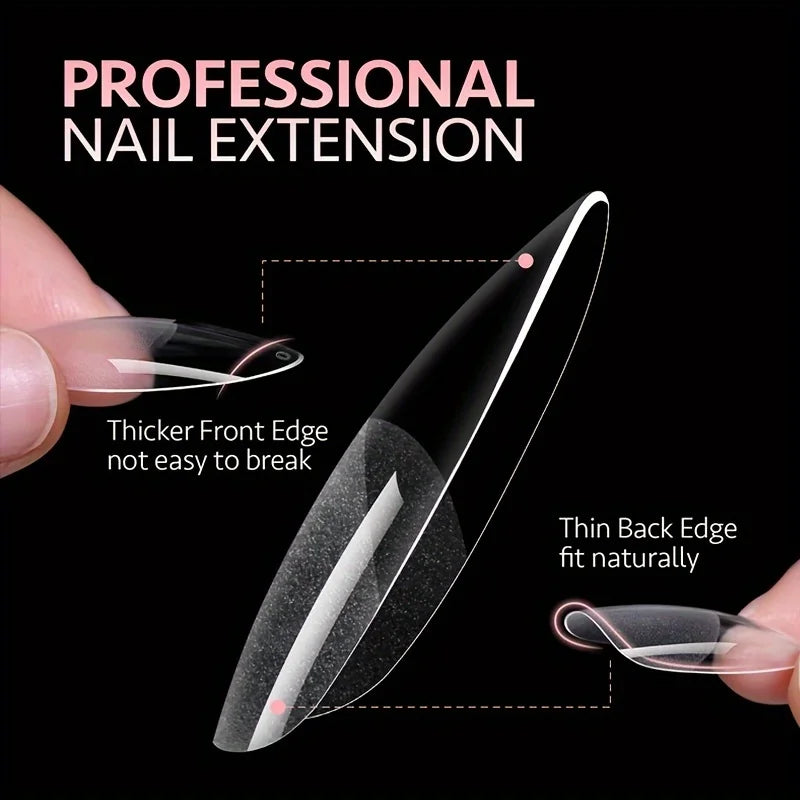 120Pcs Full Cover Press On Nail Tips Stiletto Almond Square Coffin French False Fake Soak Off Gel Nail Extension Tips Capsule by AliExpress