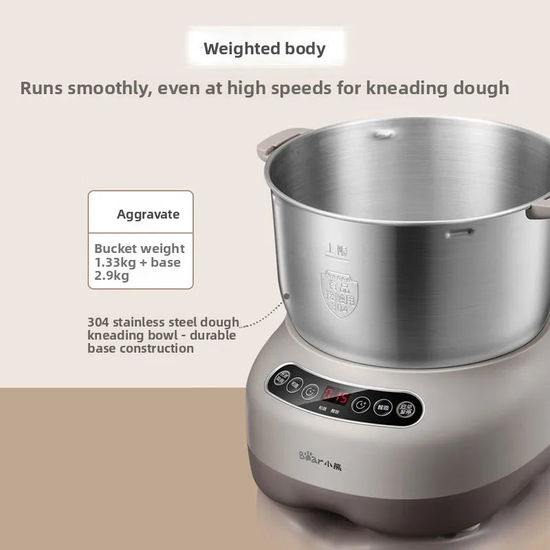 Automatic Dough Kneader Machine, Large Capacity Home Flour Mixer with Fermentation, Heavy Duty Stable Non-Shake Body by FLIPSTYLEZLLC