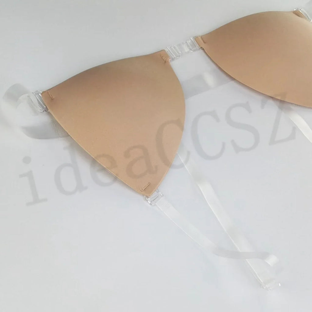 Sticky Bra for Women Backless Wedding Dress Silicone Plunge Deep U Neck Adhesive Bras Lift Boob Invisible Underwear Nipple Cover by Urban Fashion Icon
