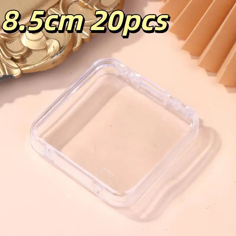 Hot！10/20PCS Press-On Nail Storage Acrylic Boxes Transparent Clear Nail Boxes Jewelry Storage Tool Accessories by FLIPSTYLEZLLC