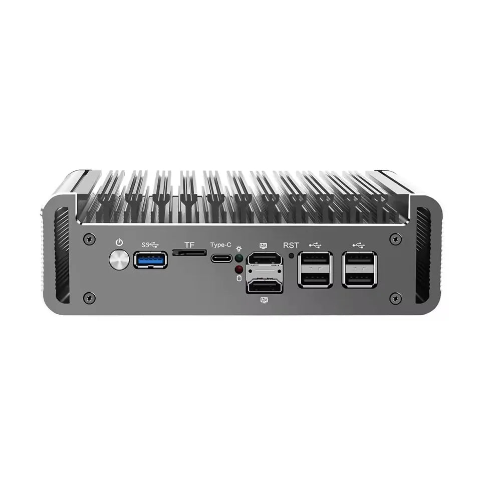 Topton 4x2.5G LAN Fanless Firewall Mini PC Intel Celeron J6413 J6412 NAS Computer Server 2xM.2 NVMe 2xSATA 1xTF Type-C 5xUSB by FLIPSTYLEZLLC