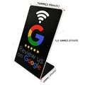 NFC Station table Tag 13.56Mhz programmable Compatible Google Review Card NFC Reviews display bending Card Acrylic Table Sticker by FLIPSTYLEZLLC