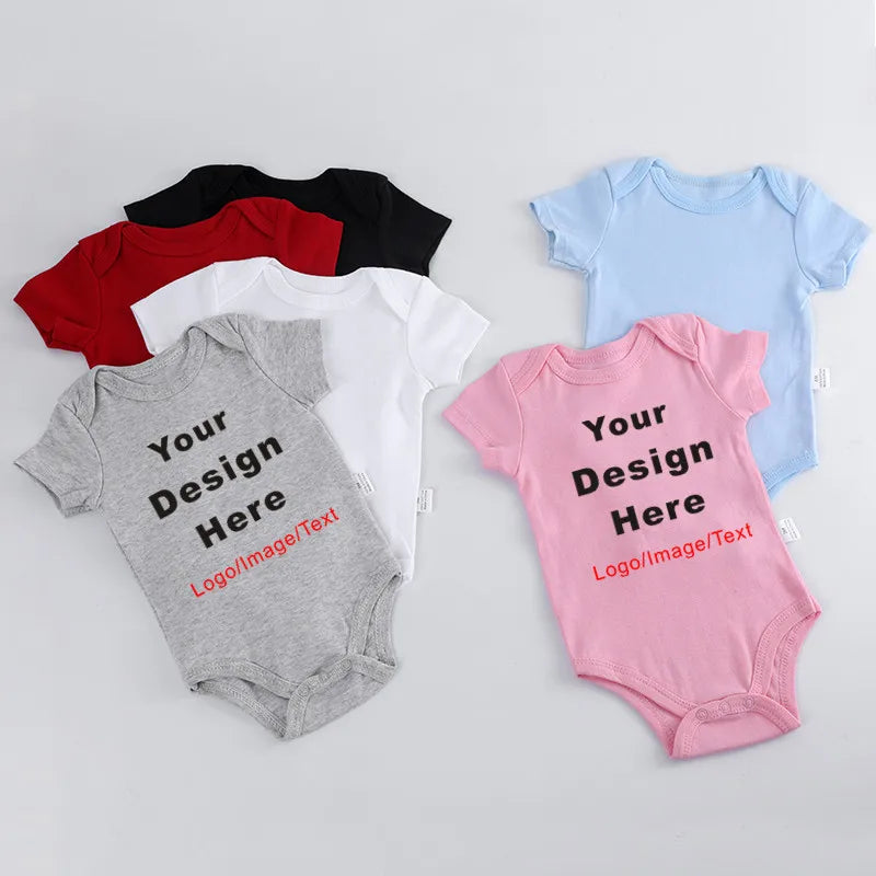 DIY YOUR Deisng Newborn Customization Bodysuit Long Sleeve & Short Sleeve Jumpsuit Simple CUSTOM TEXT Baby Romper by FLIPSTYLEZLLC
